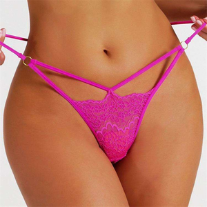 Women's Sexy G-String Bikini <b>Thongs</b> Rhinestone Tanga Knitted Panties Leggings <b>Seamless</b> Hollow Out Underwear for Adults - Product Image 4