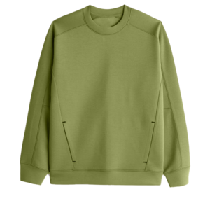 Sweat-shirt unisexe oversize à col rond, uni, à manches longues, décontracté, en molleton bouclette respirant, avec poche, pour l'hiver - Product Image 6