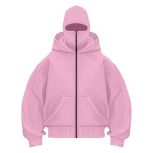 Blouson zippé intégral pour homme en polyester et coton, style streetwear décontracté, avec capuche intégrale et cache-visage moderne - Product Image 5