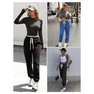 Pantalon de survêtement pour femme, style automne, coupe ample, léger, confortable, taille haute, pour le sport et les loisirs - Product Image 4