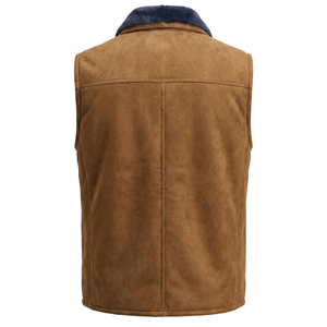 <b>Men's</b> Premium Genuine Leather <b>Shearling</b> Winter <b>Jacket</b> Breathable Polyester Lining Aviator Coat Durable Warm Fashion Wear Fit - Product Image 6