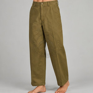 Pantalon Militaire Américain Premium en Toile Robuste Légère Coupe Droite Décontractée Taille Sûre Écologique - Product Image 4