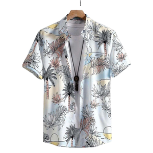 Chemise d'été boutonnée personnalisée pour hommes, chemise décontractée à manches courtes imprimée, graffiti hawaïen - Product Image 5