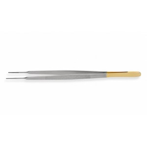 Pinzas GERALD con mango recto y puntas dentadas, puntas con dientes cruzados de 1 mm o 1,5 mm de ancho. Instrumento Quirúrgico ZETOMEDPRO - Product Image 1