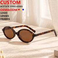 Lunettes de soleil ovales rétro personnalisées, lunettes de soleil en acétate tendance de luxe, lunettes de soleil vintage audacieuses et élégantes, stock disponible, fabrication OEM
