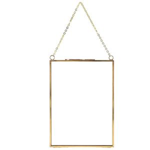 Home Decor Glass & Metal Hanging Picture <b>Frame</b> for <b>Wall</b> Decoration, with 2 Sides Glass Customised Decorative <b>Frames</b> - Product Image 2