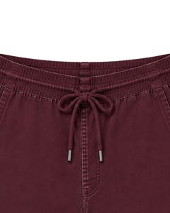 Shorts Bermuda décontractés pour hommes, couleur bordeaux, personnalisés, été, cordon de serrage, shorts de plage, légers, coupe décontractée, mélange de coton - Product Image 5