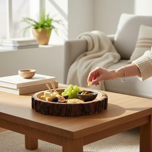 Bandeja de Madera Reutilizable para Servir Desayuno, Té, Café y Comida - Bandeja de Exhibición para Cocina - Product Image 2