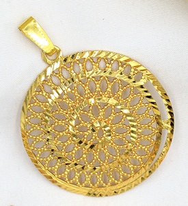 ชุดเครื่องประดับจี้ห้อยคอทองเหลืองชุบทองพร้อมต่างหูชุดจี้แบบโซ่นำเทรนด์ส่งออกแบบดั้งเดิม - Product Image 2