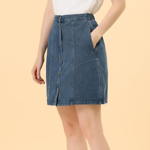 Adjustable Rate Fully Customized Designs Top Trending Best Material Breathable with high Quality Women Denim Skirt For sale - Product Image 4