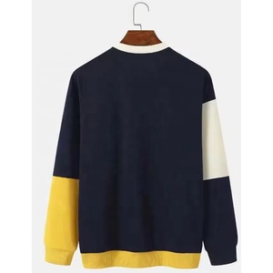 Sweat-shirt à col rond surdimensionné vintage de haute qualité pour hommes, sweat-shirt à manches longues en polaire avec logo personnalisé pour l'hiver, col en O à motif uni - Product Image 2