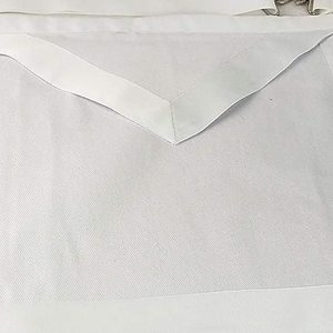 Nouvelle Arrivée Réglable Personnalisée Broderie 3D Maçonnique Direct Usine Franc-Maçon Poly Coton Blanc Insignes Maçonniques Apprenti - Product Image 4