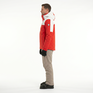 Chaqueta de Esquí con Capucha Personalizada para Hombre, Chaqueta Softshell Aislante, Impermeable, Ajustada, Deportiva, con Bloques de Color, Rellena de Poliéster, para Invierno - Product Image 3