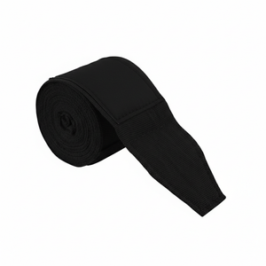 Solid <b>Black</b> Heavy Duty Hand <b>Wraps</b> Moisture Wicking Boxing Bandages for Professional Sports Bulk - Product Image 4