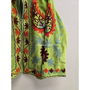 Leaf Embroidery <b>Jacket</b> Coat Uzbek Suzani Velvet <b>Jacket</b> Unisex Winter <b>Jacket</b> Women's Overcoat <b>Hippie</b> Style - Product Image 3