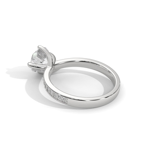 Anillo de Lujo de Platino con Diamante Transparente de Corte Cojín, Romántico, para Compromiso, Promesa, Aniversario, Boda o Regalo de Fiesta - Product Image 2