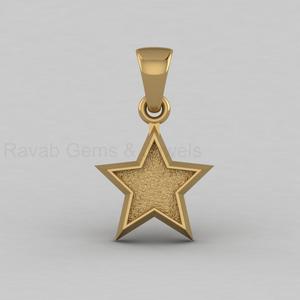 Pendentif étoile 10 mm en argent 925 plaqué or 18 carats fait main, avec sertissage vierge pour bijoux DIY souvenir lait maternel - Product Image 6