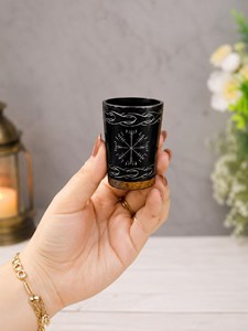 Taza Hecha a Mano de Cuerno de Búfalo |   Jarra Vikinga Natural de Cuerno de Buey para Cerveza, Vino y Sidra |   Jarra Medieval Hecha a Mano para Regalo de Bar - Product Image 5