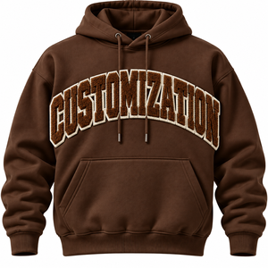 Custom Men Heavyweight Fleece Hoodie Chenille Bear Embroidery Oversized Streetwear Cotton <b>Hoodies</b> - Product Image 1