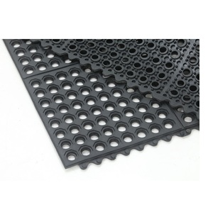 Alfombra de Goma Ecológica Encajable con Orificios de Drenaje Circulares para Garaje, Cobertizo, Uso Interior y Exterior, Antideslizante - Product Image 6