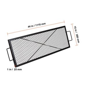Griglia Rettangolare in Acciaio Resistente per Braciere con Manico di Supporto per Barbecue e Cottura all'Aperto - Product Image 4