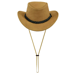 <b>Western</b> Cowboy <b>Hat</b> Men Genuine Leather Vintage Cap Hand Knitted <b>Western</b> Style Men Leather <b>Hat</b> - Product Image 2