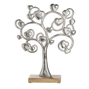 Adorno Decorativo Moderno en Forma de Árbol con Acabado Dorado, para Regalo, con Superficie de Metal y Madera, para Decoración de Interiores - Product Image 2