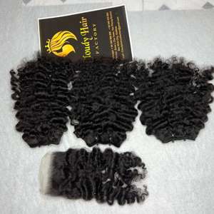 Extensiones de Cabello Remy Real, Liso, con Cutículas Intactas, Cabello Largo y Rizado Vietnamita y Brasileño, Colección Cloudy Hair de Fábrica - Product Image 4