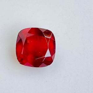 Lote al por mayor de gemas sueltas calibradas facetadas de granate rojo natural de 4x4 mm con corte cuadrado tipo cojín para fabricación de joyas - Product Image 5