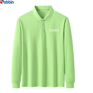 Camisa de Manga Larga con Solapa, Casual, Unisex, Transpirable, de Poliéster y Algodón, con Logotipo Bordado Personalizado, Ropa de Trabajo, Polo para Hombre - Product Image 3