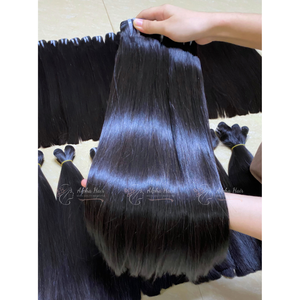 Extensiones de cabello vietnamita recto de hueso de calidad superior grueso de alto grado 12A de 16 pulgadas, paquete de cabello indio crudo alineado con cutícula - Product Image 4