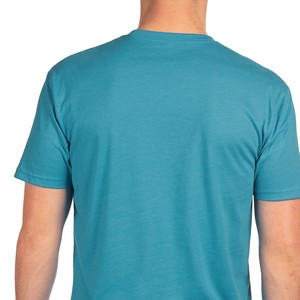 T-shirt à manches courtes pour homme, col rond, coupe ample, en polyester/coton rayé, imprimé sérigraphié, écologique, vente en gros OEM - Product Image 6