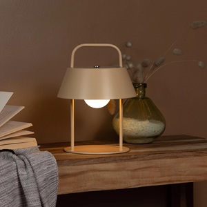 Nordic <b>Lantern</b> Metal <b>Table</b> <b>Lamp</b> with Handle Open Frame Warm Ambient Light Powder Coated Finish Bedside Decor - Product Image 4