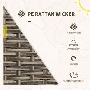 Set di Mobili da Giardino con Cuscini Bianco Crema, 5 Pezzi in Rattan PE, Arredamento per Conversazione - Product Image 4