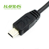Kabel USB 2.0 a Male ke Micro-USB 5Pin PVC Berkualitas Tinggi dengan Konektor Cetak untuk Kamera & Komputer