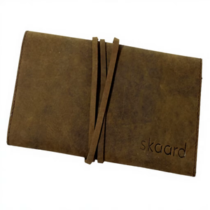 Étui à crayons en cuir personnalisé avec logo, vente en gros d'usine, fournitures scolaires pour étudiants, étui à crayons fait main - Product Image 1