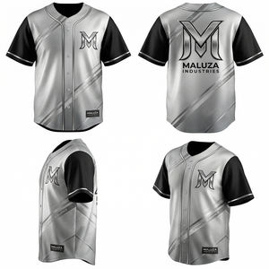 Maillot de baseball professionnel OEM, uniforme d'équipe imprimé par transfert thermique, chemise athlétique respirante à manches courtes, fournisseur de tailles plus grandes - Product Image 6