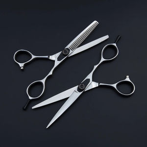 Juego de peluquería de 2 piezas de alta calidad, tijeras de peluquero de acero inoxidable con hoja afilada y tijeras de entresacar para salón - Product Image 2