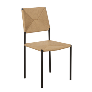 Silla de Comedor Moderna Minimalista con Estructura de Hierro y Cuerda, Diseño Ligero Desmontable y Estructura Estable para Muebles del Hogar - Product Image 3