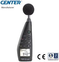 Sonometre de qualité industrielle CENTER avec enregistreur de données USB, plage 30-130 dB, précision 1,4 dB, matériau ABS, conforme à la norme IEC 61672-1