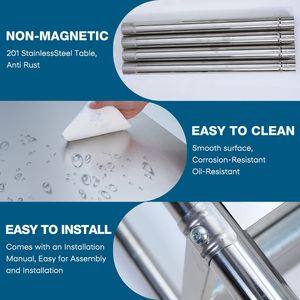 Commercial <b>Work</b> <b>Table</b> 36*24 Stainless Steel Kitchen Prep <b>Table</b> with Under Shelf for Restaurant and Home Use - Product Image 5