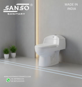 Inodoro de Cerámica de Una Pieza con Tanque Oculto, Sifón de Doble Descarga (P-TRAP/S-Trap) para Baño y Exterior - Proveedor de Fábrica de Artículos Sanitarios - Product Image 2
