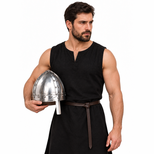 Réplica de Casco Medieval Spangenhelm Hecho a Mano, Réplica de Armadura de Personaje de Película o Televisión, Acero Suave, Hierro, Grosor de Calibre 18 - Product Image 4