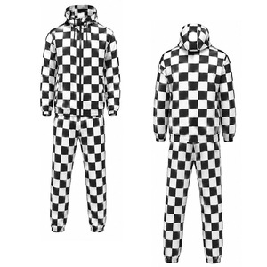 Ensemble coupe-vent à capuche pour homme, veste et pantalon en polyester imprimé, vêtements de sport personnalisés, entraînement, fitness, jogging, extérieur, léger - Product Image 5