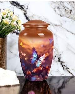 Urna de Aluminio de Boca Ancha para Cenizas Humanas, Tamaño Adulto - Urna de Cremación de Metal con Abertura Grande - Florero Conmemorativo Fácil de Llenar para Funeral - Product Image 5