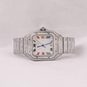 Reloj de diamantes de alta gama para uso profesional, relojes de cuarzo con diamantes completos de proveedor indio. - Product Image 2