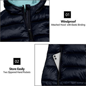 Chaleco Acolchado de Algodón con Capucha y Cremallera para Mujer, Personalizable con Logotipo, Cortavientos, Transpirable, Ecológico, Estilo Profesional - Product Image 5