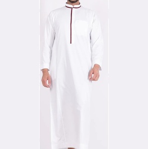 Vêtements islamiques pour hommes les plus vendus, Thobe blanc, Thobe musulman arabe, Jubah, prix de gros, Jubbah saoudienne pour hommes avec doubles poches - Product Image 6