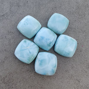 Larimar Natural, Forma Cuadrada de Cojín, Cabujón Calibrado, Gema Suelta para Joyería, Todos los Tamaños Disponibles - Product Image 4
