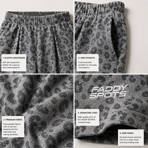 Pantalon de jogging ample pour homme à imprimé léopard, taille haute, coupe décontractée, style streetwear, motif guépard gris, décontracté et oversize - Product Image 6